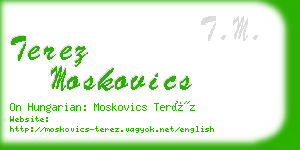 terez moskovics business card